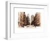 Street Scenes and Urban Landscape in Snowy Manhattan-Philippe Hugonnard-Framed Art Print