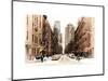 Street Scenes and Urban Landscape in Snowy Manhattan-Philippe Hugonnard-Mounted Art Print