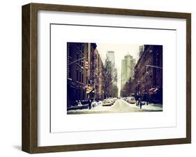 Street Scenes and Urban Landscape in Snowy Manhattan-Philippe Hugonnard-Framed Art Print