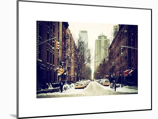 Street Scenes and Urban Landscape in Snowy Manhattan-Philippe Hugonnard-Mounted Art Print