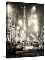 Street Scenes and Urban Night Landscape in Winter under the Snow-Philippe Hugonnard-Stretched Canvas