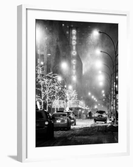 Street Scenes and Urban Night Landscape in Winter under the Snow-Philippe Hugonnard-Framed Photographic Print