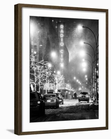 Street Scenes and Urban Night Landscape in Winter under the Snow-Philippe Hugonnard-Framed Photographic Print