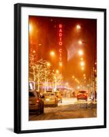 Street Scenes and Urban Night Landscape in Winter under the Snow-Philippe Hugonnard-Framed Photographic Print