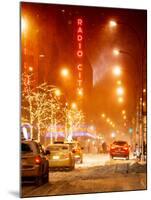 Street Scenes and Urban Night Landscape in Winter under the Snow-Philippe Hugonnard-Mounted Photographic Print