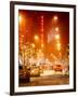 Street Scenes and Urban Night Landscape in Winter under the Snow-Philippe Hugonnard-Framed Photographic Print