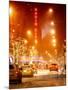 Street Scenes and Urban Night Landscape in Winter under the Snow-Philippe Hugonnard-Mounted Photographic Print