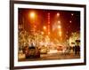 Street Scenes and Urban Night Landscape in Winter under the Snow-Philippe Hugonnard-Framed Photographic Print