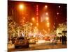 Street Scenes and Urban Night Landscape in Winter under the Snow-Philippe Hugonnard-Mounted Photographic Print