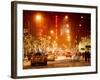 Street Scenes and Urban Night Landscape in Winter under the Snow-Philippe Hugonnard-Framed Photographic Print