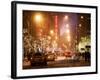 Street Scenes and Urban Night Landscape in Winter under the Snow-Philippe Hugonnard-Framed Photographic Print