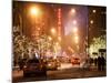 Street Scenes and Urban Night Landscape in Winter under the Snow-Philippe Hugonnard-Mounted Photographic Print