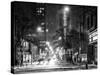 Street Scenes and Urban Night Landscape in Winter under the Snow-Philippe Hugonnard-Stretched Canvas