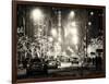 Street Scenes and Urban Night Landscape in Winter under the Snow-Philippe Hugonnard-Framed Photographic Print