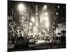 Street Scenes and Urban Night Landscape in Winter under the Snow-Philippe Hugonnard-Mounted Photographic Print