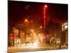 Street Scenes and Urban Night Landscape in Winter under the Snow-Philippe Hugonnard-Mounted Photographic Print