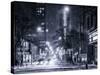 Street Scenes and Urban Night Landscape in Winter under the Snow-Philippe Hugonnard-Stretched Canvas