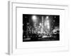 Street Scenes and Urban Night Landscape in Winter under the Snow-Philippe Hugonnard-Framed Art Print