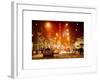 Street Scenes and Urban Night Landscape in Winter under the Snow-Philippe Hugonnard-Framed Art Print