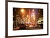 Street Scenes and Urban Night Landscape in Winter under the Snow-Philippe Hugonnard-Framed Art Print