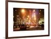 Street Scenes and Urban Night Landscape in Winter under the Snow-Philippe Hugonnard-Framed Art Print