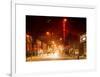 Street Scenes and Urban Night Landscape in Winter under the Snow-Philippe Hugonnard-Framed Art Print