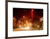 Street Scenes and Urban Night Landscape in Winter under the Snow-Philippe Hugonnard-Framed Art Print