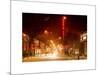 Street Scenes and Urban Night Landscape in Winter under the Snow-Philippe Hugonnard-Mounted Art Print