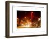 Street Scenes and Urban Night Landscape in Winter under the Snow-Philippe Hugonnard-Framed Art Print