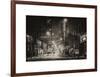 Street Scenes and Urban Night Landscape in Winter under the Snow-Philippe Hugonnard-Framed Art Print