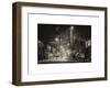 Street Scenes and Urban Night Landscape in Winter under the Snow-Philippe Hugonnard-Framed Art Print