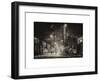 Street Scenes and Urban Night Landscape in Winter under the Snow-Philippe Hugonnard-Framed Art Print