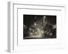 Street Scenes and Urban Night Landscape in Winter under the Snow-Philippe Hugonnard-Framed Art Print