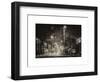 Street Scenes and Urban Night Landscape in Winter under the Snow-Philippe Hugonnard-Framed Art Print