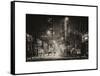 Street Scenes and Urban Night Landscape in Winter under the Snow-Philippe Hugonnard-Framed Stretched Canvas