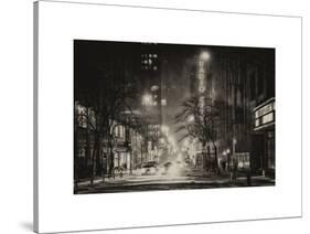 Street Scenes and Urban Night Landscape in Winter under the Snow-Philippe Hugonnard-Stretched Canvas