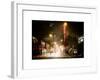 Street Scenes and Urban Night Landscape in Winter under the Snow-Philippe Hugonnard-Framed Art Print