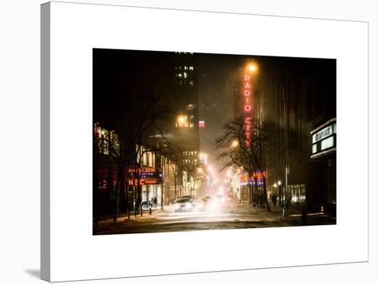 Street Scenes and Urban Night Landscape in Winter under the Snow-Philippe Hugonnard-Stretched Canvas