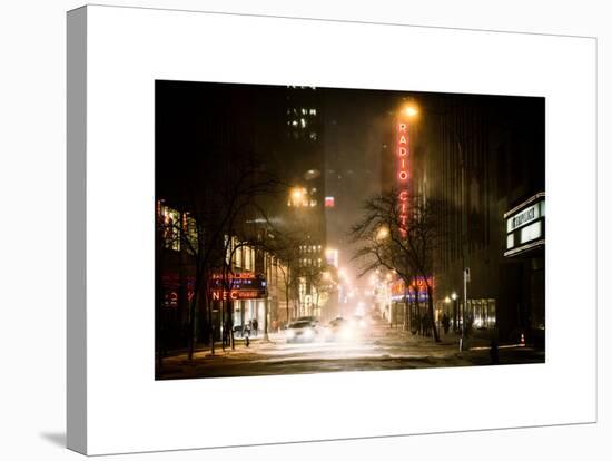 Street Scenes and Urban Night Landscape in Winter under the Snow-Philippe Hugonnard-Stretched Canvas