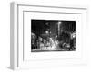 Street Scenes and Urban Night Landscape in Winter under the Snow-Philippe Hugonnard-Framed Art Print