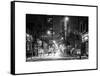 Street Scenes and Urban Night Landscape in Winter under the Snow-Philippe Hugonnard-Framed Stretched Canvas