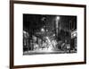 Street Scenes and Urban Night Landscape in Winter under the Snow-Philippe Hugonnard-Framed Art Print