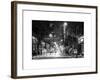 Street Scenes and Urban Night Landscape in Winter under the Snow-Philippe Hugonnard-Framed Art Print