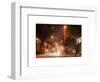 Street Scenes and Urban Night Landscape in Winter under the Snow-Philippe Hugonnard-Framed Art Print