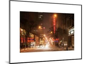 Street Scenes and Urban Night Landscape in Winter under the Snow-Philippe Hugonnard-Mounted Art Print