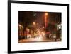 Street Scenes and Urban Night Landscape in Winter under the Snow-Philippe Hugonnard-Framed Art Print