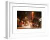 Street Scenes and Urban Night Landscape in Winter under the Snow-Philippe Hugonnard-Framed Art Print