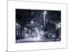 Street Scenes and Urban Night Landscape in Winter under the Snow-Philippe Hugonnard-Mounted Art Print