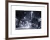 Street Scenes and Urban Night Landscape in Winter under the Snow-Philippe Hugonnard-Framed Art Print