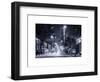 Street Scenes and Urban Night Landscape in Winter under the Snow-Philippe Hugonnard-Framed Art Print